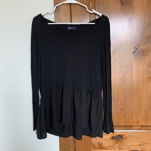 Gap black peplum top